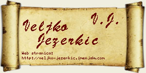 Veljko Jezerkić vizit kartica